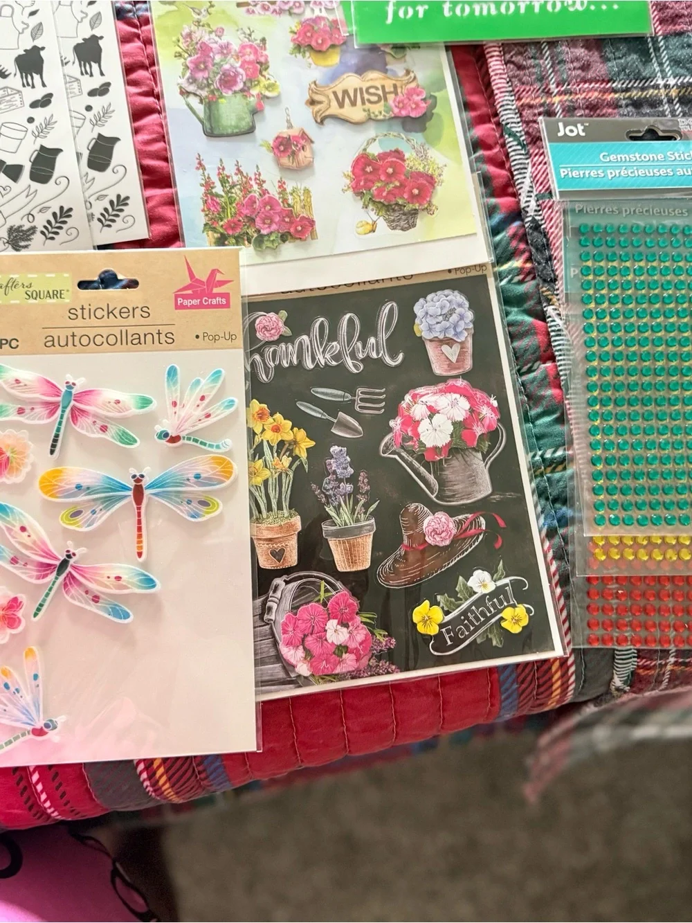 ✨Craft Bundle.Blue Starburst Gem Stickers & Decorative Rub-On Transfers
